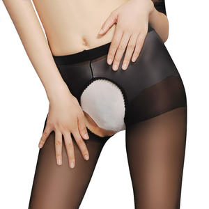 Calze da donna trasparenti Sexy senza cavallo <span class=keywords><strong>collant</strong></span> con <span class=keywords><strong>collant</strong></span> lucidi con apertura sul cavallo - Product Image 1