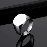 Bague Vierge Tendance en Acier Inoxydable Argent Plaqué Or avec Logo Personnalisé pour Hommes et Femmes