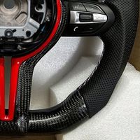 Volant sport en fibre de carbone noir chromé pour BMW F30 E71 E84 E90 E92 E87 F20 F22 F26 F30 F87 M3 M5 F10 F12 F36 F15 F80