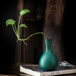 Shangyan <b>Ceramic</b> Flower <b>Vase</b> Small Size High Temperature Fired Traditional Chinese Tea Ceremony Accessory - Product Image 3