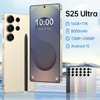 Smartphone S25 Ultra 5G de Alta Calidad, CPU Deca Core, Cámara Trasera de 108MP, Compatible con LTE/CDMA, Disponible en Francés y Español
