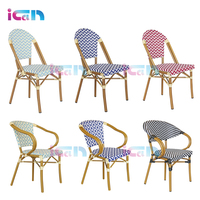 Chaises de bistrot tressées pour restaurant extérieur, balcon, jardin, pour repas en plein air