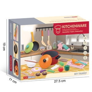 Jinying Nouveau Ensemble de Jouets de Cuisine pour Enfants, Maison de Jeu pour Filles, Jeu d'Imitation de Cuisine et de Découpe de Fruits, Cuisine pour Bébé - Product Image 6