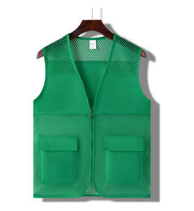 Gilet de travail unisexe respirant en résille à deux poches pour événements caritatifs, supermarchés, patrouilles scéniques et services communautaires - Product Image 2