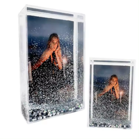 Cadre photo Instax miniature 2x3 avec paillettes liquides et enregistrement de mémoire, directement de l'usine