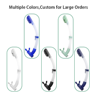 Tuba en silicone souple pliable OEM personnalisé en usine avec tube respiratoire en PVC pour la plongée en apnée et sous-marine