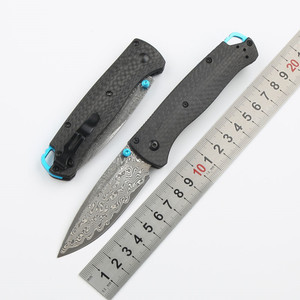 Boutique 533 cao cấp Bộ sưu tập quà tặng Dao Bỏ túi sang trọng Damascus thép gấp lưỡi sợi Carbon xử lý săn bắn dao - Product Image 1