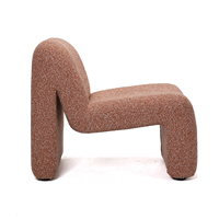 Fauteuil individuel moderne sans accoudoirs, petit canapé décontracté pour chambre, salon, bureau et maison