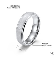 Bague de couple en acier inoxydable plaqué or 18 carats, finition sablée 6 mm, or rose, tendance, pour mariage et fiançailles