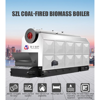Chaudière à vapeur à eau chaude pressurisée à double tambour SZL de haute qualité, système de chauffage industriel, alimentée au bois, rendement thermique 85%