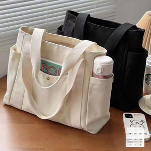 Sacs à <span class=keywords><strong>bandoulière</strong></span> pour femmes de luxe avec logo personnalisé de haute qualité, prix abordable, sacs fourre-tout en toile épaisse, élégants et tendance, avec poche zippée - Product Image 2