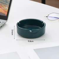Cendrier en céramique de porcelaine personnalisé avec logo du fabricant, design coloré, cendrier rond pour porte-cigarettes, vente en gros