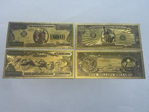 Benutzer definierte American Bill Dollar Eine Million Banknote 24 Karat Gold Kunststoff Doppelseitige Buchdruck Gedruckte Statue Liberty Souvenir Card - Product Image 2