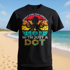 Camiseta Octopus de Dot Day: ¿Qué puedes crear con un diseño de puntos? Camiseta promocional - Product Image 3