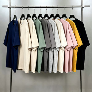 T-shirts surdimensionnés de qualité supérieure 280 g/m² pour hommes, impression de logo personnalisée, streetwear en gros - Product Image 1