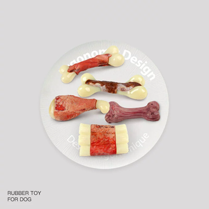 AFP Langlebiger Stress abbau Haustier Hund Kauen Knochen Rindfleisch Speck Geschmack Natur kautschuk Hund Kauen Knochen Spielzeug Für Aggressive Chewers - Product Image 1