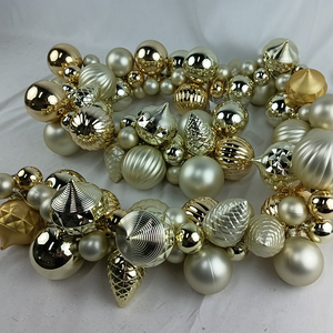 Senmasine Palline Decorative Natalizie in Plastica Dorata a Forma Speciale da 6 Piedi, Ghirlande di Ornamenti per <span class=keywords><strong>Decorazioni</strong></span> Natalizie - Product Image 3