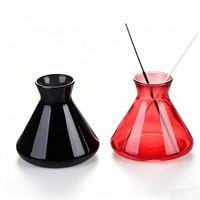 Diffuseur de parfum d'ambiance en verre transparent ambré 200 ml – Bouteille vide pour désodorisant, huile essentielle, parfum, arôme, aromathérapie