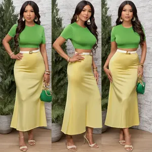 Women's Casual ODM Sets-Summer Evening Gowns With T-Shirts And Skirts For Dates And Other Occasions