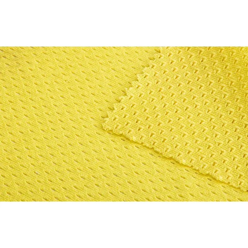 ขายส่ง5.9OZ FR ได้รับการรักษาสีเหลืองผ้าฝ้าย100% ถักผ้าตาข่ายหน่วงไฟ