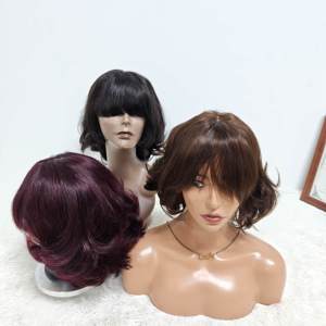Promoción Letsfly: Pelucas Bob con Flequillo de 42$ - Cabello Humano 100% Rizado y Voluminoso 12A con Flequillo y Pelucas de Encaje 2x3 de 14 Pulgadas, Cabello Virgen Natural al por Mayor - Product Image 6