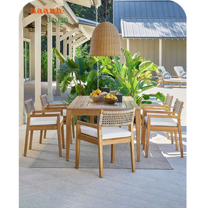 Service OEM ODM Ensemble de jardin à cadre en aluminium de 6 places au design moderne et écologique Meubles de salle à manger d'extérieur étanches 3 ans - Product Image 5