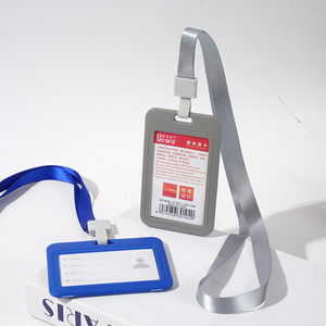 Dual-Hai Mặt Trong Suốt PVC Tên Tag Khuôn Viên Sinh Viên Chủ Thẻ Với Dây Buộc Cho Xe Buýt Vượt Qua Kiểm Soát Truy Cập Chủ Thẻ Quà Tặng - Product Image 5