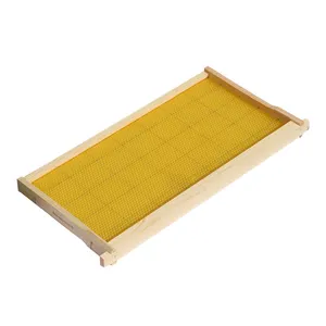 2022 Factory Supply Deep Bee Frame Wooden Bee Hive Frame With Bee Wax Foundation Assembled