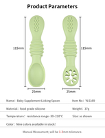 Cuillère d'apprentissage en silicone pour bébé, sans BPA, qualité alimentaire, pointe souple, manche long, 10 ml, pour la première étape de sevrage des nourrissons