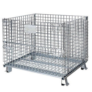 Conteneur pliable en acier galvanisé à mailles métalliques robuste avec un grand espace de rangement - Product Image 1