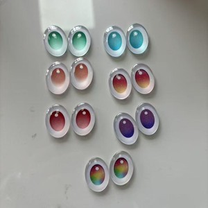 Simulazione colorata in vinile <span class=keywords><strong>occhi</strong></span> di animali di vetro ovale Cabochon di cristallo perline <span class=keywords><strong>per</strong></span> il giocattolo dei cartoni animati adesivi <span class=keywords><strong>per</strong></span> gli <span class=keywords><strong>occhi</strong></span> fai da te bambola decorazione - Product Image 3