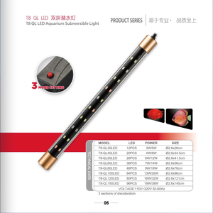 Quanlong WRGB impermeable <span class=keywords><strong>sumergible</strong></span> <span class=keywords><strong>LED</strong></span> T8 tubo de <span class=keywords><strong>luz</strong></span> lámpara de tanque de peces con luces de accesorios de <span class=keywords><strong>acuario</strong></span> - Product Image 3
