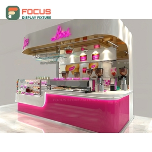 Boutique Coffee Merchandise Display Rack Oak Grain Finish Syrup Bottle Display Area Bean Shop Display Rack - Product Image 3