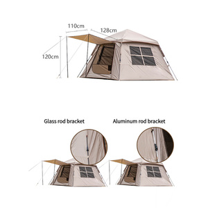 Gran oferta, tienda de campaña de apertura rápida de lujo con un dormitorio y 1 sala de estar, tienda de campaña de lujo, tiendas cortavientos para exteriores para acampar en familia - Product Image 3