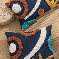 Innermor 2025 Floral personnalisé oreiller nouveau Design tufté broderie décorative housse de coussin tissé poinçon aiguille térylène coton