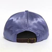 Casquettes Snapback 5 Panneaux en Satin Violet Personnalisées avec Logo Brodé en 3D et Bord Plat pour Femmes – Vente en Gros