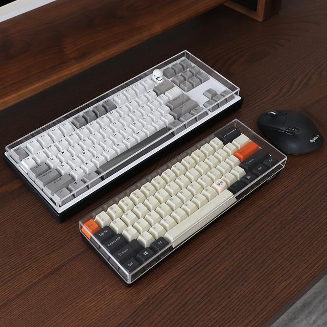 Modern 75-Keys Transparent Acrylic Waterproof Surface Mounted Dust Cover Protective Case for Computer Gaming Mechanical