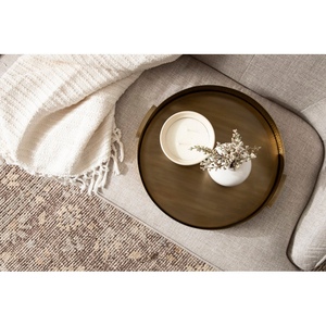 Plateau de service de restaurant d'hôtel de luxe Offre Spéciale avec le plateau de décor moderne poli en métal - Product Image 2