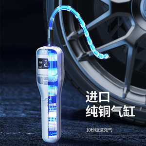 Inflador de Neumáticos Inalámbrico Portátil con Pantalla Digital de Presión, Bomba de Aire para Bicicleta, Coche y Baloncesto con Cilindro de Cobre y Carga Rápida - Product Image 1