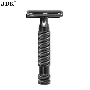 Stainless steel handle Shaving safety razor double edge private label safety razors with blades for men