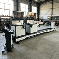Sierra de corte CNC de doble cabezal totalmente cerrada, sierra ingletadora de precisión multiángulo para fábrica de perfiles de aluminio