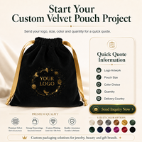 Pochette vintage en velours et flanelle avec cordon de serrage, logo personnalisé imprimé à chaud or, multicolore, vente en gros, pour bijoux, cadeaux et protection anti-poussière