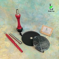 Chicha arabe, verte, délicate, chicha ALPHA en acier inoxydable de taille moyenne à une seule tige
