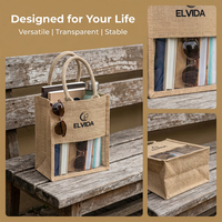 Hoogwaardige, milieuvriendelijke, natuurlijke, herbruikbare jute tassen met handvat, op maat gemaakte logo, open sluiting voor cadeau-, sieraden- en voedselverpakkingen