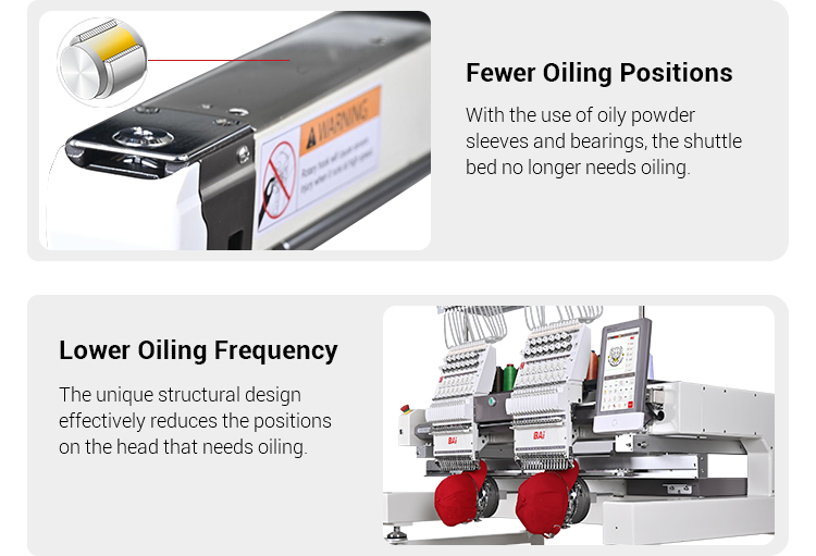 Bai Two Heads High Speed Computer Embroidery Machine