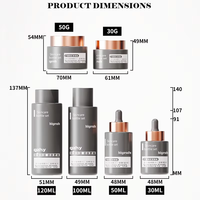 Ensemble de flacons en verre à fond épais personnalisés, 30 ml-120 ml, flacon pour toner, lotion, sérum, huile, pot de crème de 30 g, emballage cosmétique haut de gamme