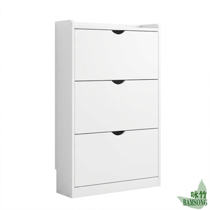 Zapatero Blanco Ajustable <span class=keywords><strong>para</strong></span> Sala de Estar, Diseño Ultrafino Abatible, Moderno y Sencillo, de Madera, <span class=keywords><strong>para</strong></span> Montar en la Pared - Product Image 6