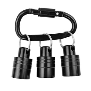 Porte-clés avec mousqueton et tige d'extension SDS, avec 3 emplacements de rangement pour marteau perforateur, installation et retrait rapides, finition oxyde noir - Product Image 1