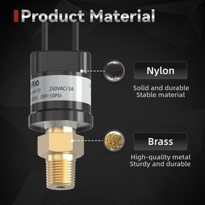 Cho <span class=keywords><strong>c</strong></span>ông tắ<span class=keywords><strong>c</strong></span> áp suất HVAC lf08 (IP67) spdt 0.2 ~ 45bar điều hò<span class=keywords><strong>a</strong></span> không khí điều khiển áp suất chất lỏng/khí bảo vệ máy nén khí - Product Image 6