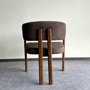 Chaise de salle à manger rembourrée moderne avec pieds en bois, fauteuil avec siège en tissu, design mid-century, meubles pour la maison - Product Image 2